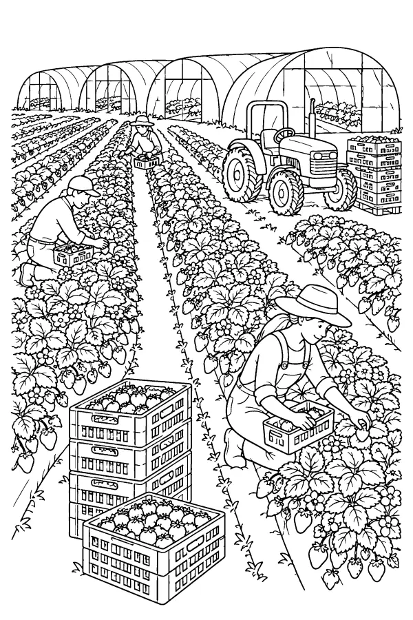 Strawberry Farm Rows