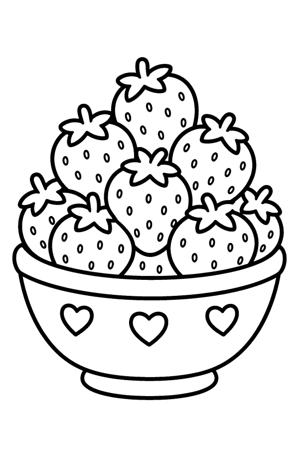Strawberry Heart Bowl