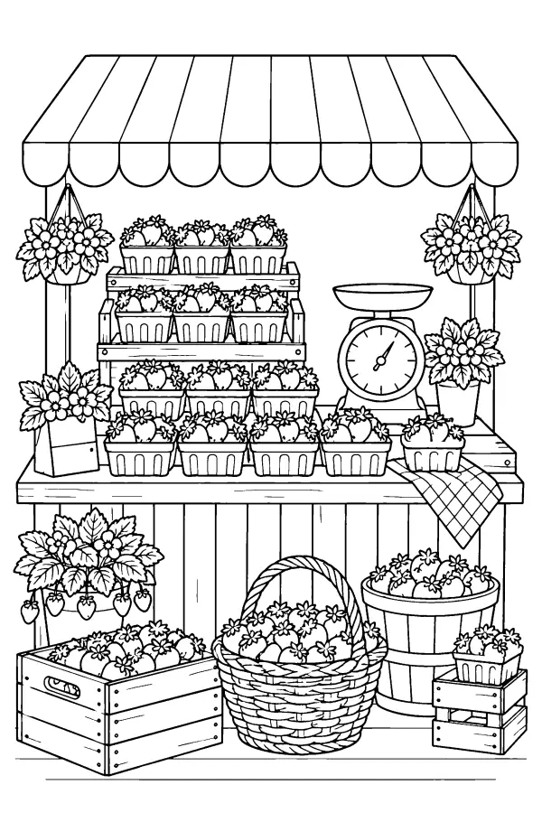 Strawberry Market Display