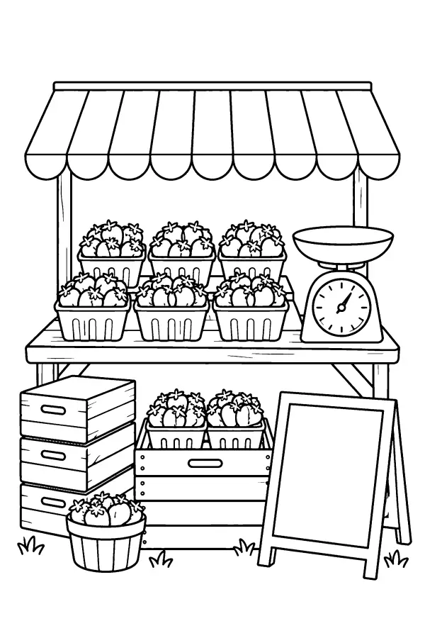 Strawberry Market Stall