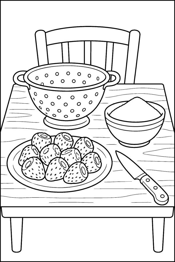 Strawberry Prep Table