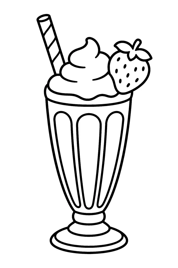 Strawberry Shake Glass