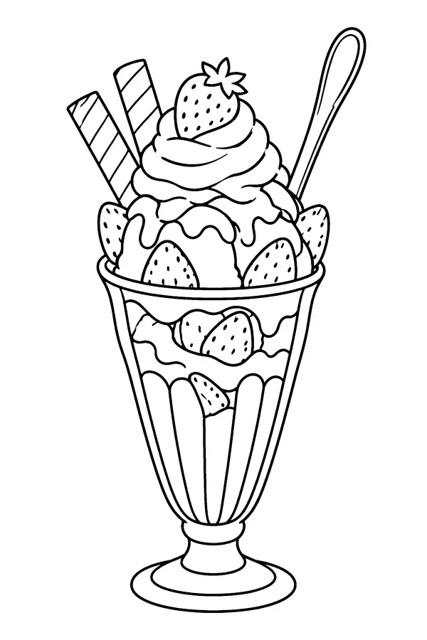 Strawberry Sundae Glass