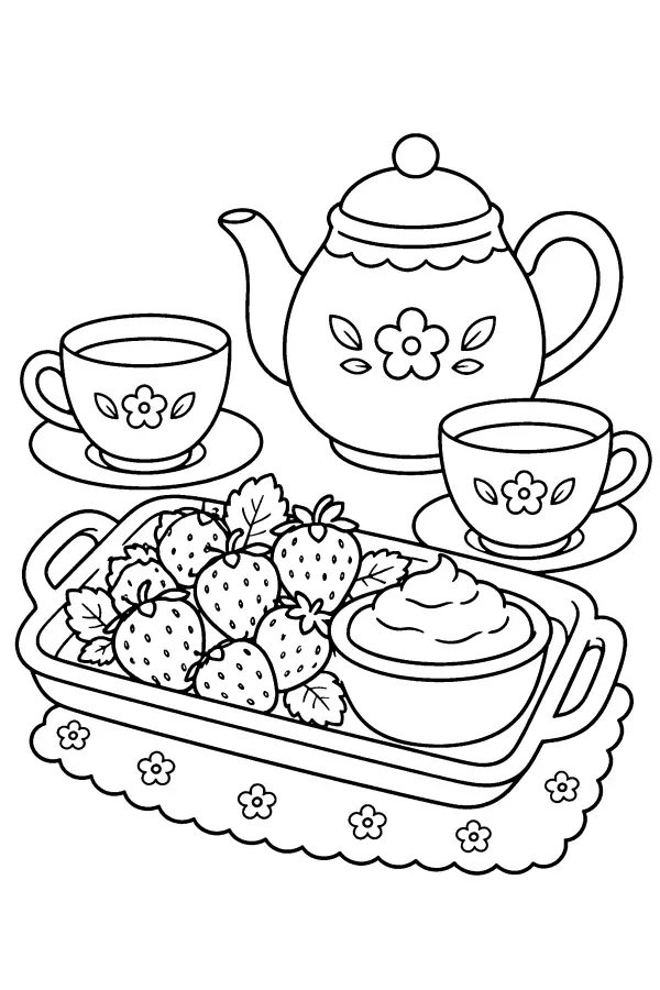 Strawberry Tea Tray