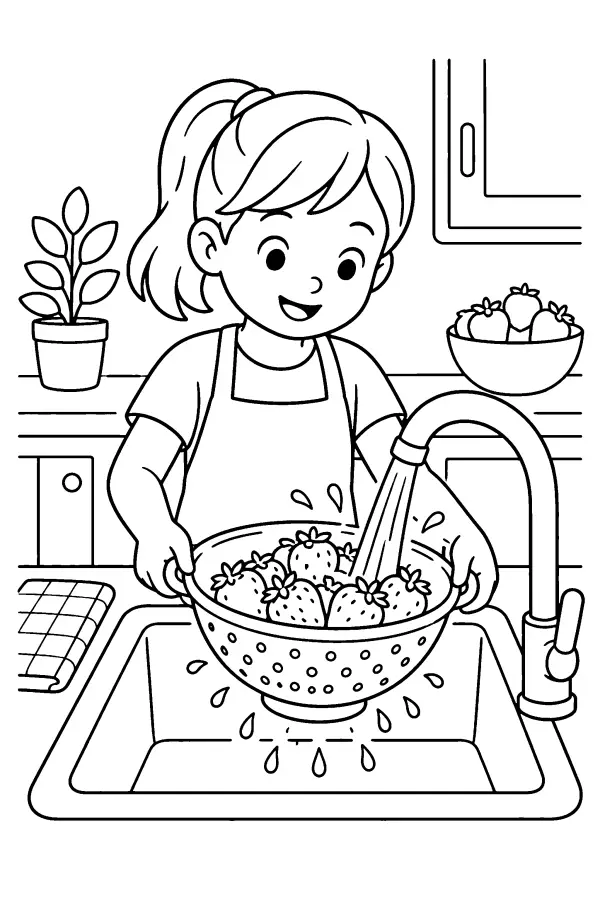 Washing Strawberries