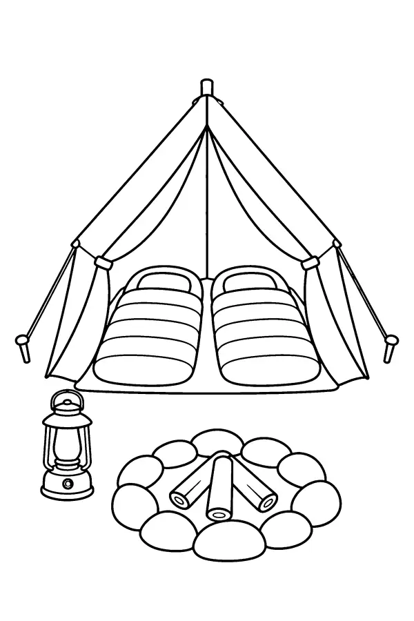 Camping Tent Scene