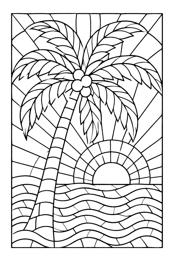 Palm Sunset Panel