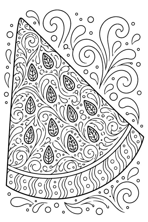 Patterned Watermelon Slice