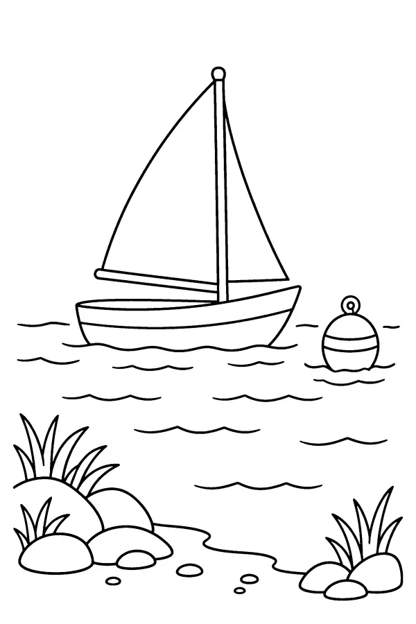 Sailboat By Shore