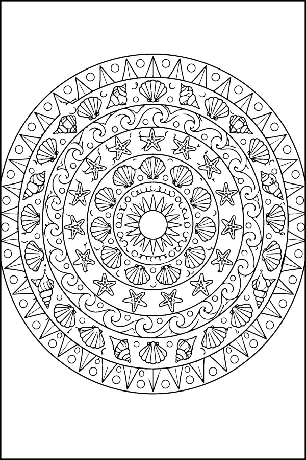 Seaside Sun Mandala