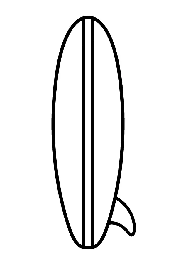 Standing Surfboard