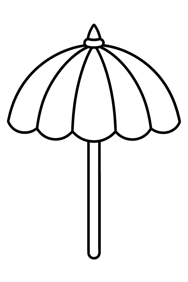 Striped Beach Umbrella