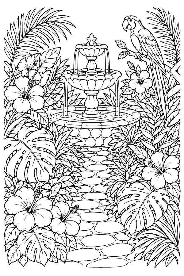 Tropical Fountain Path