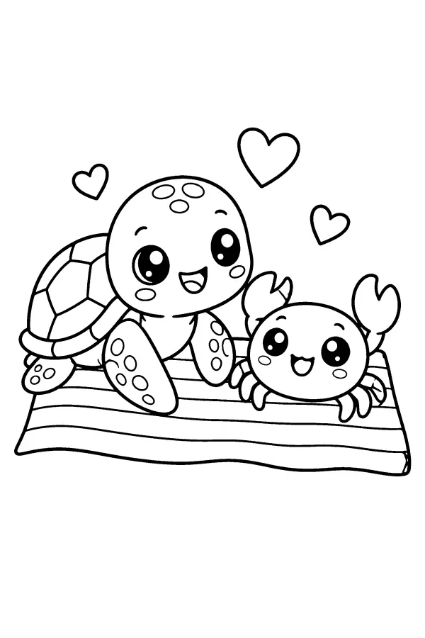 Turtle And Crab Picnic