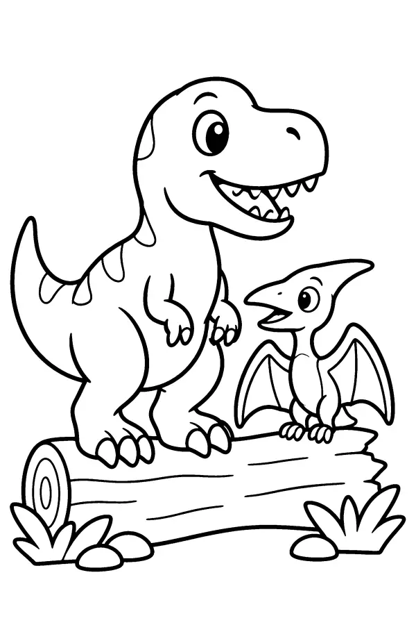 Dino Log Friends