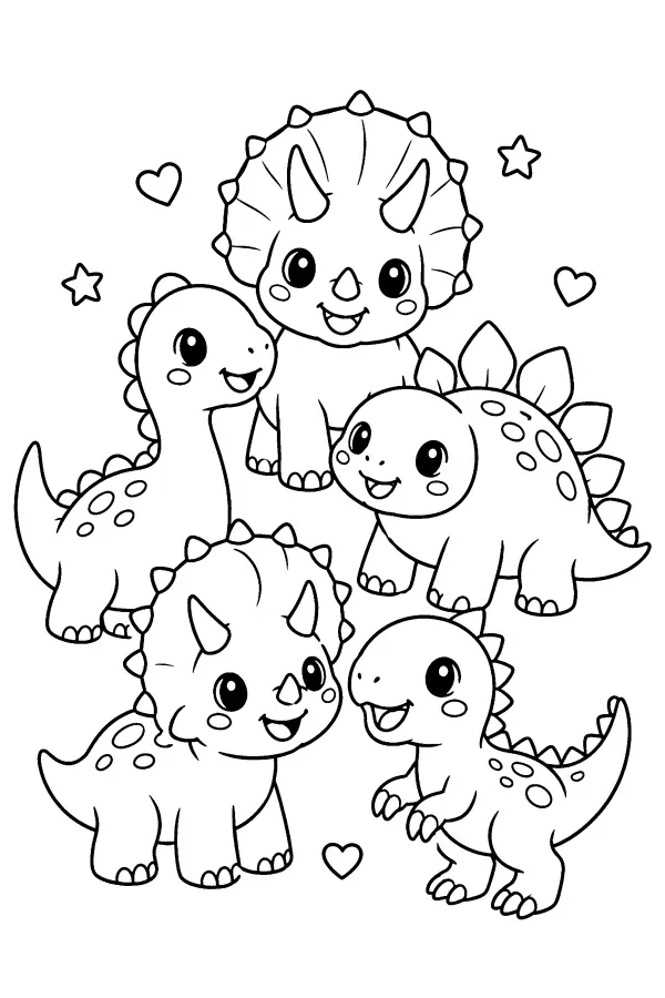 Five Dino Friends