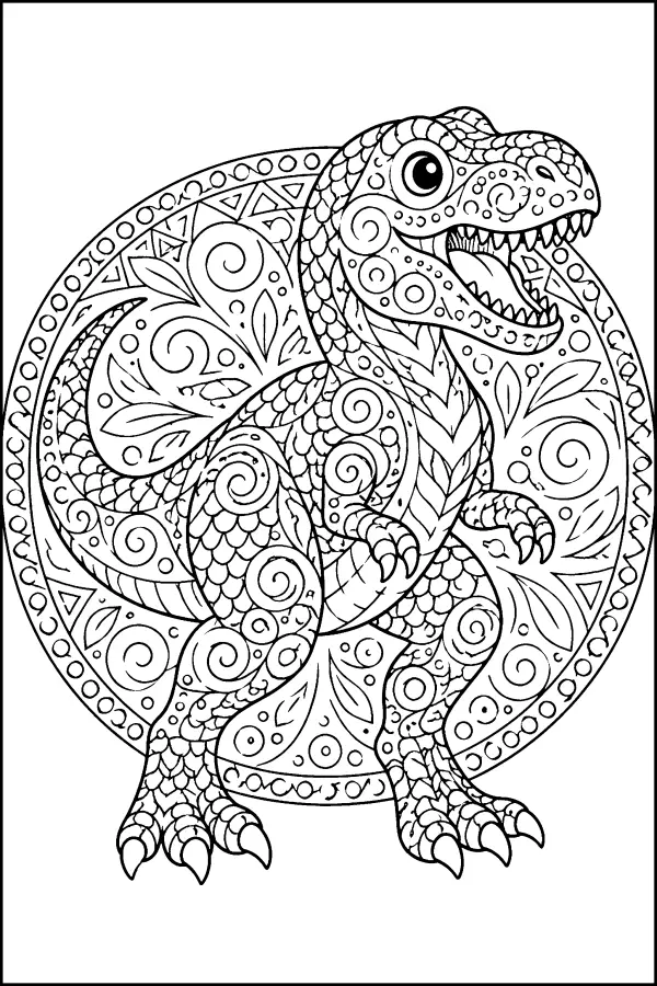 Ornate T Rex Circle