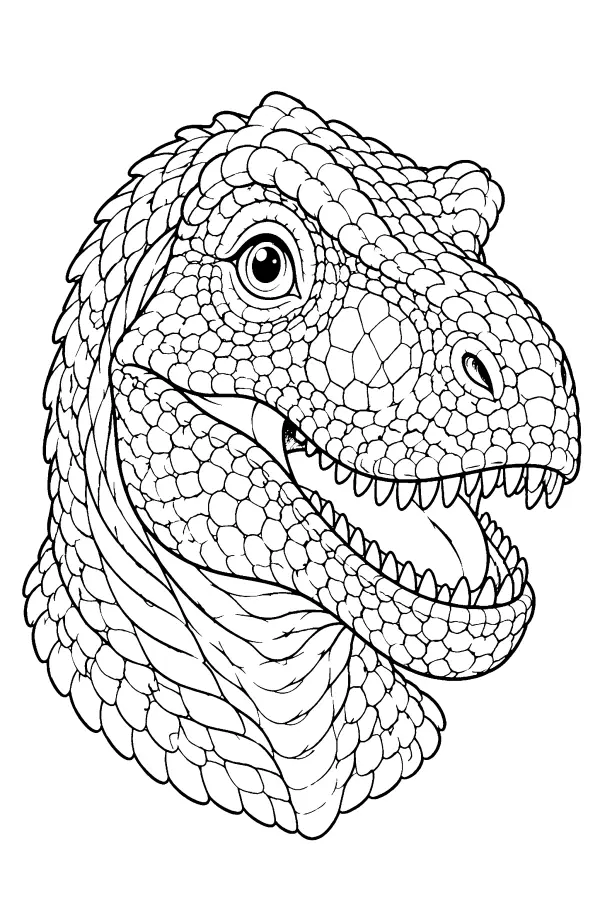 Scaly T Rex Head