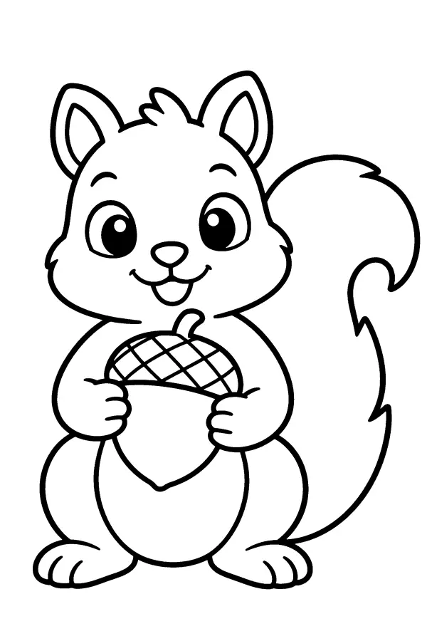 Acorn Toting Squirrel