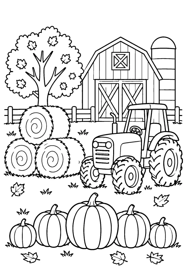 Autumn Farm Scene