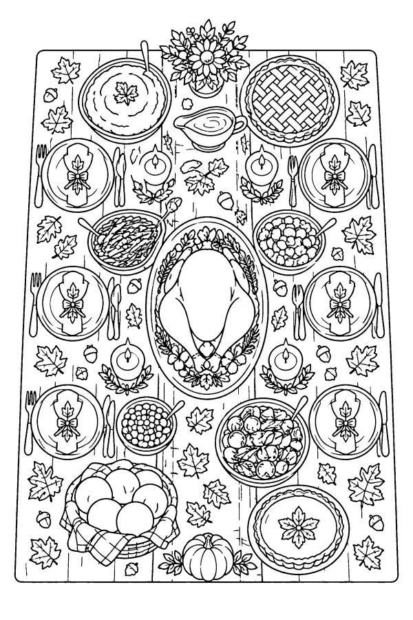 Feast Table From Above