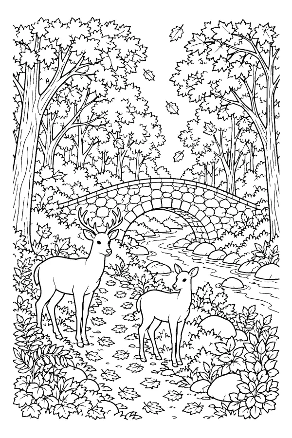 Forest Bridge Deer