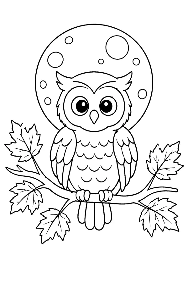 Moonlit Owl Perch