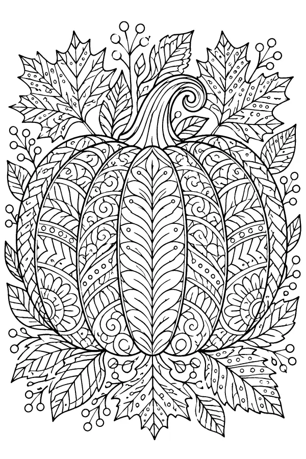Patterned Pumpkin Leaves
