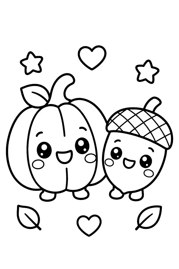 Pumpkin And Acorn Friends