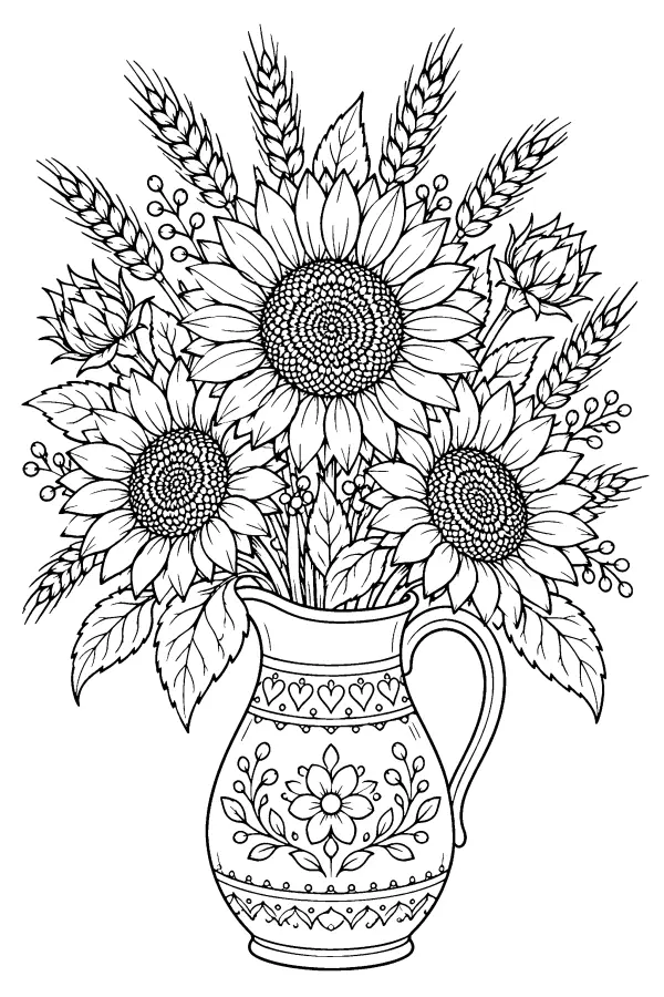 Sunflower Pitcher Bouquet