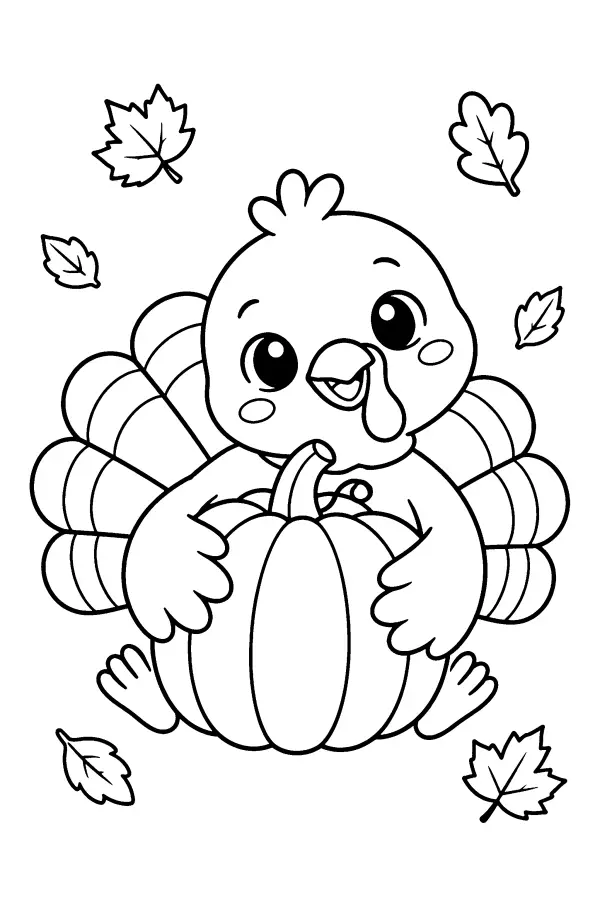 Turkey And Pumpkin
