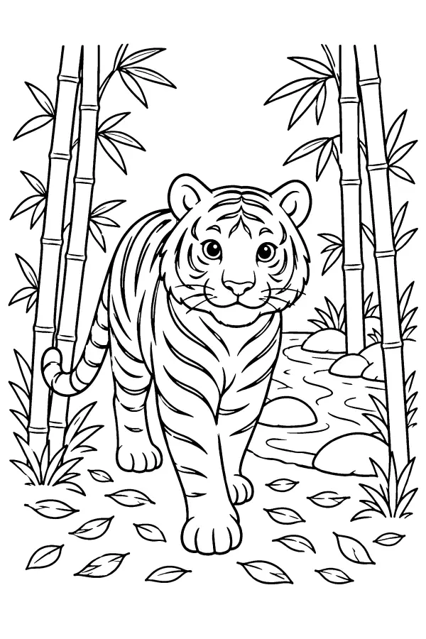 Tiger Among Bamboo