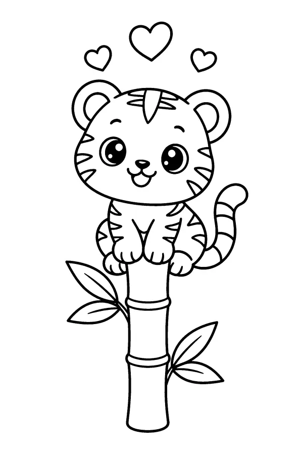 Tiger and Hearts
