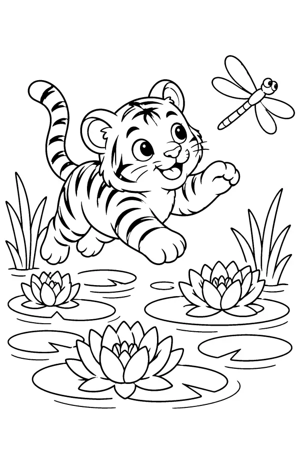 Tiger Cub Chase