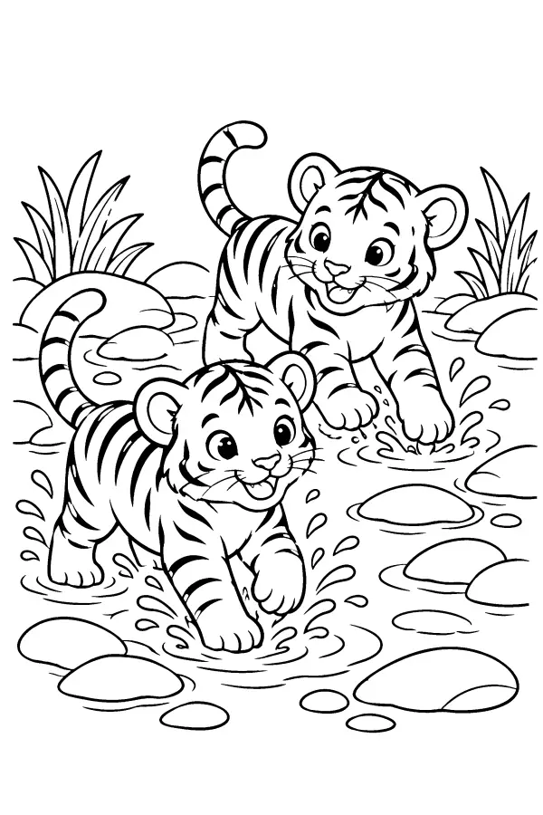 Tiger Cubs Splash