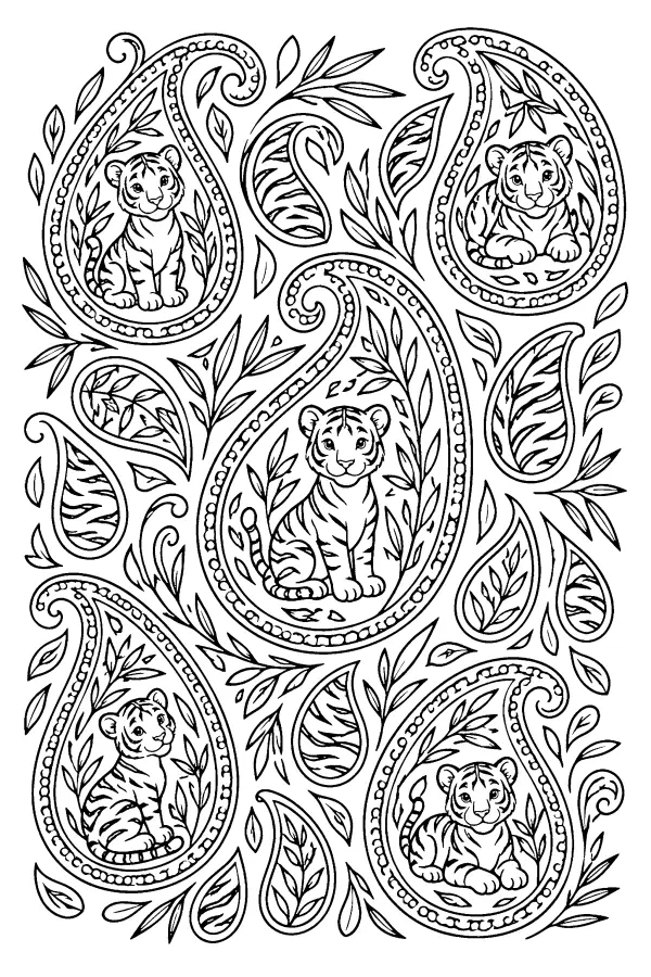 Tiger Paisley Garden