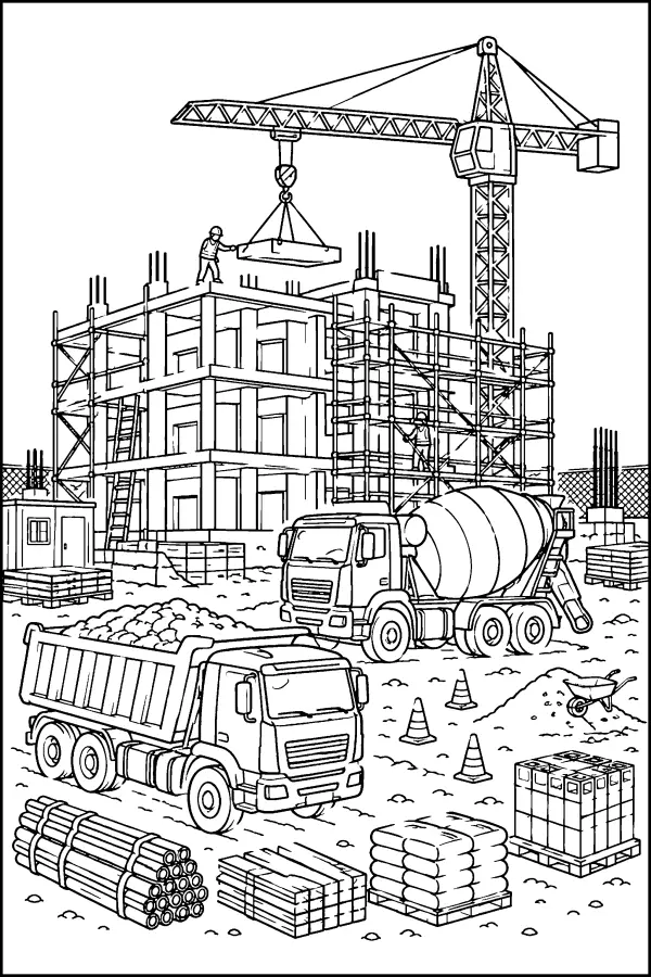 Busy Building Site