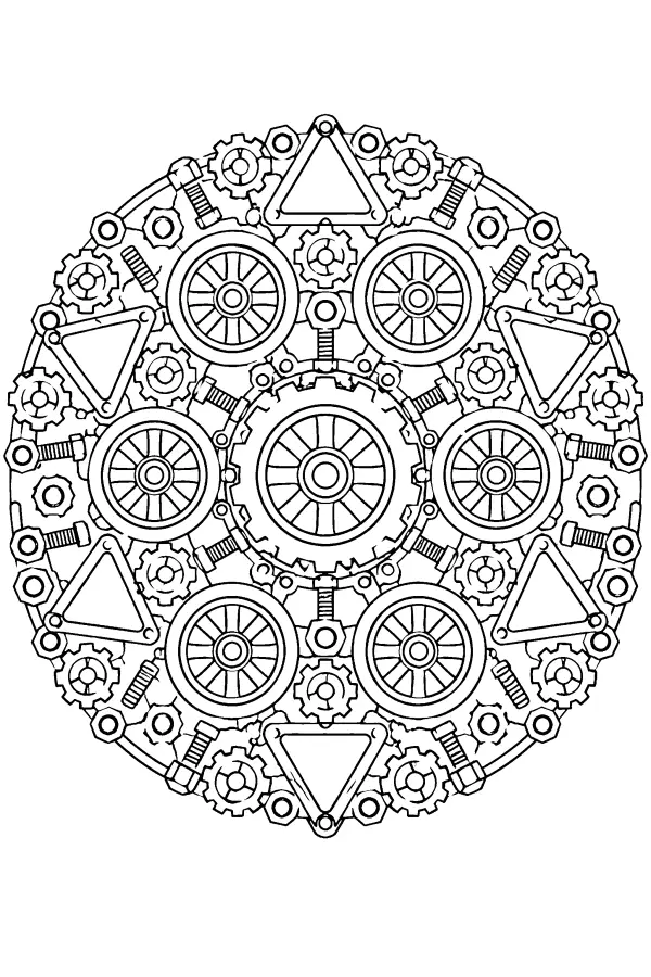 Gear Triangle Mandala