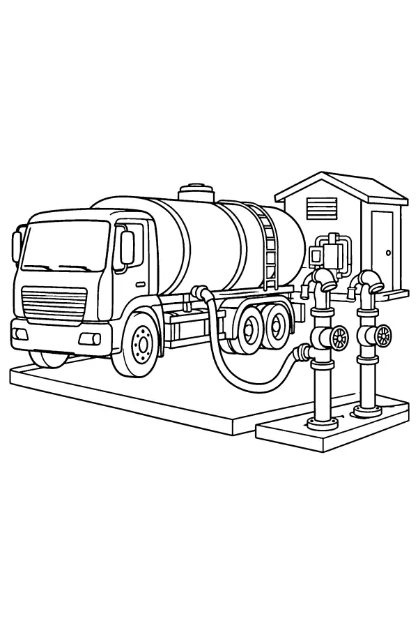 Tanker At Depot