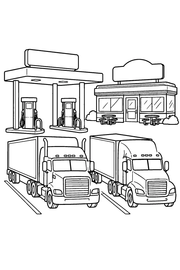 Truck Stop Scene