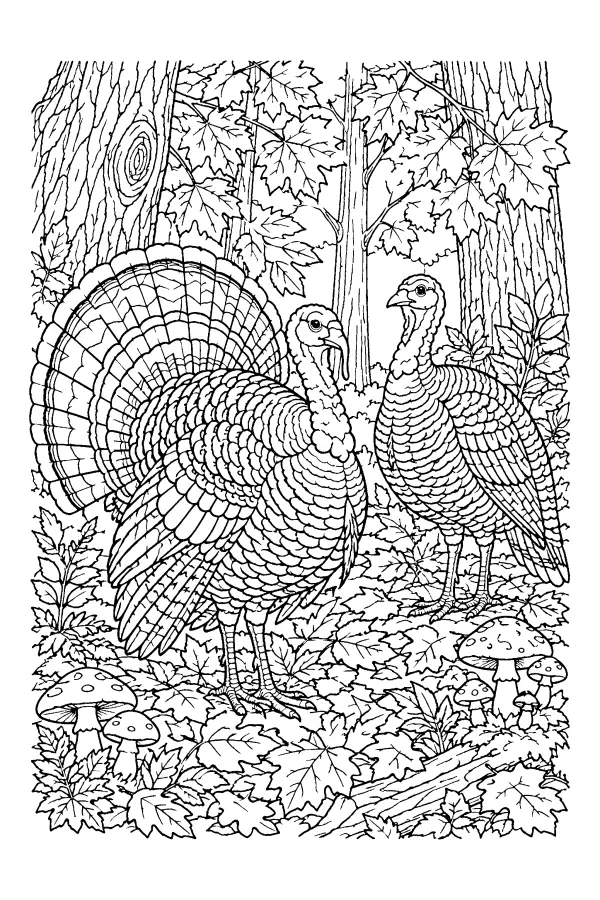 Autumn Turkey Pair