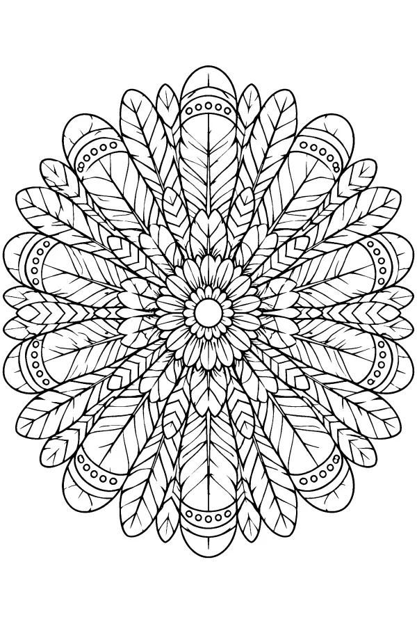 Feather Bloom Mandala