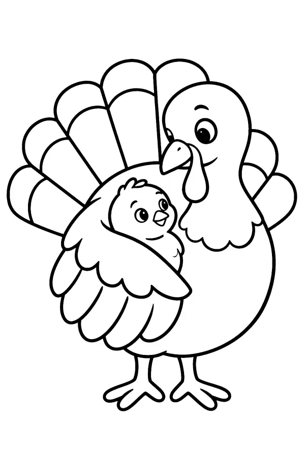 Turkey and Chick