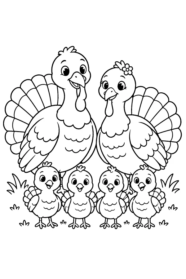 Turkey Family Portrait