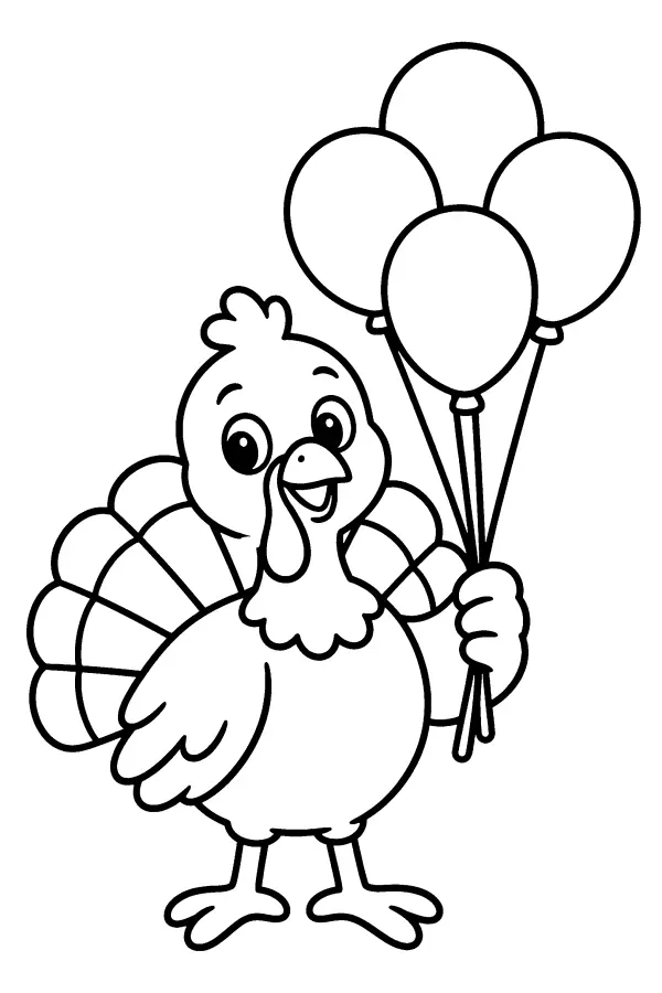 Turkey With Balloons