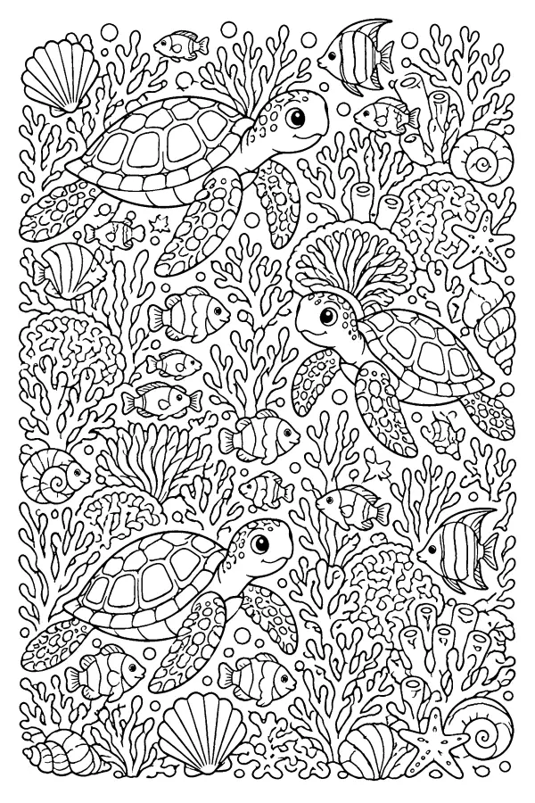 Coral Reef Turtles