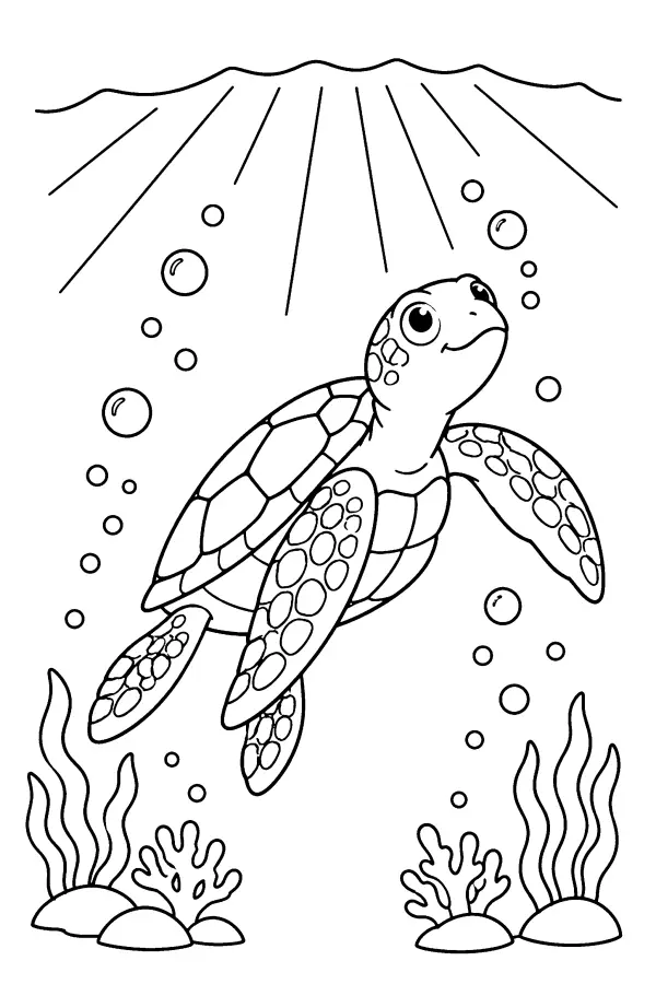 Rising Sea Turtle