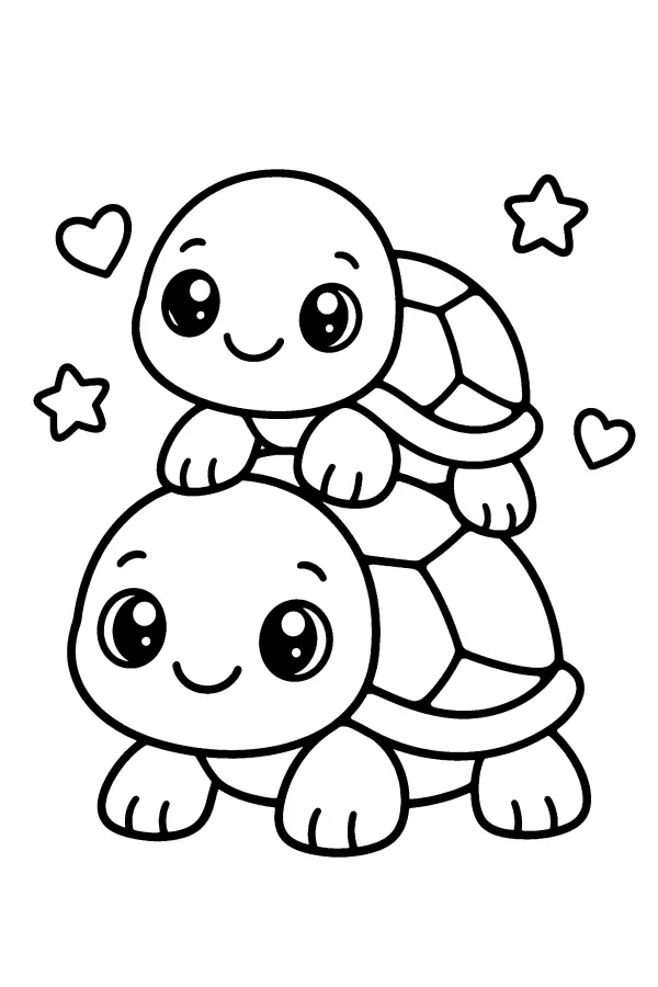 Stacked Turtle Pals