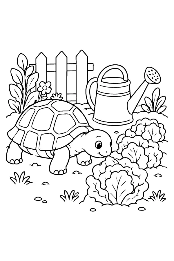Tortoise In The Garden