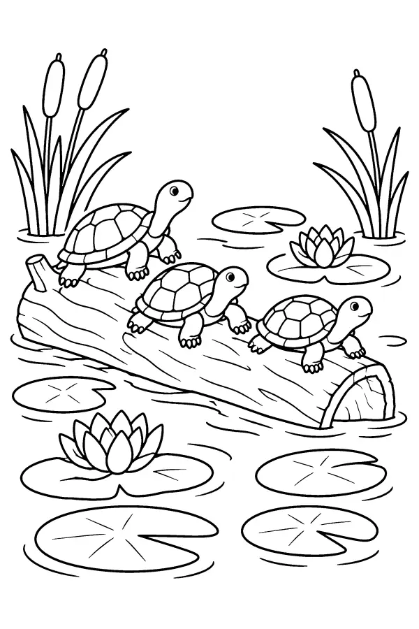 Turtles on a Log
